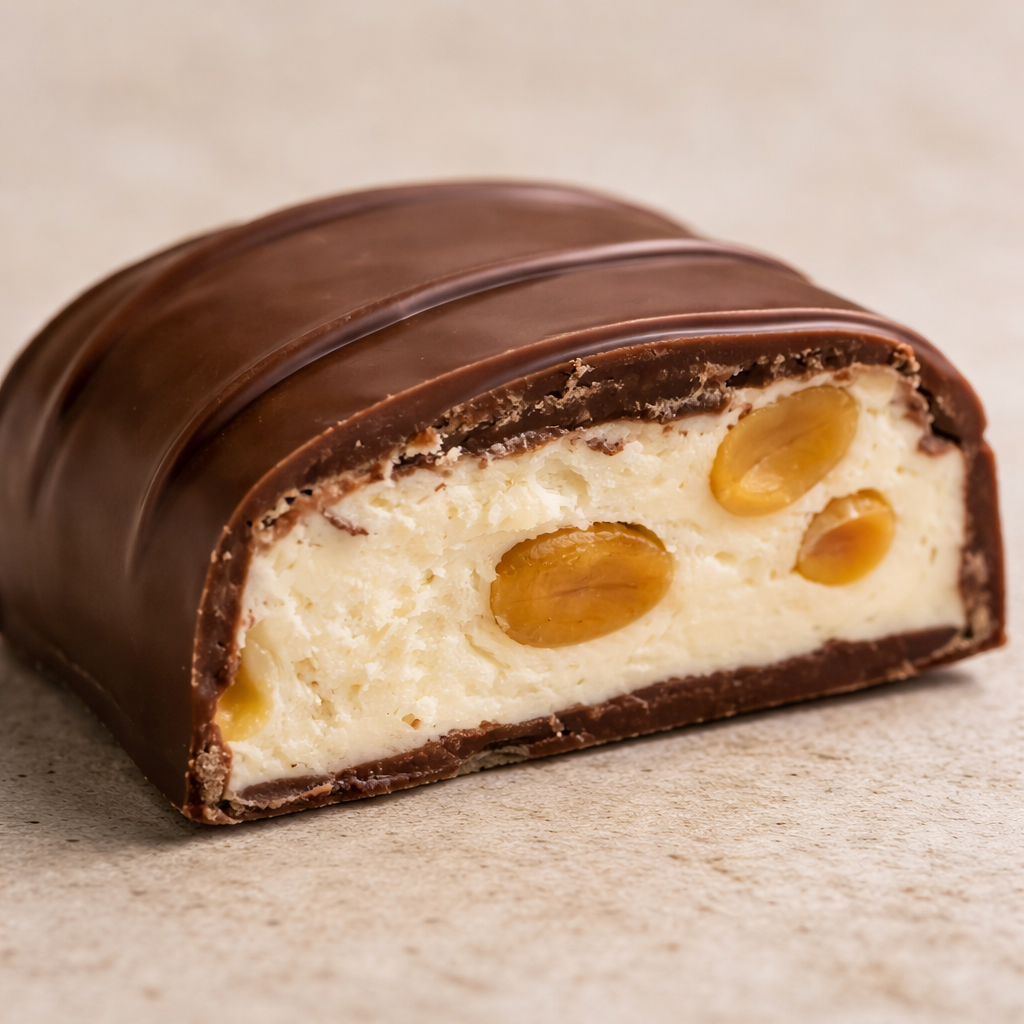 Traditional nougat made with honey, egg whites and nuts