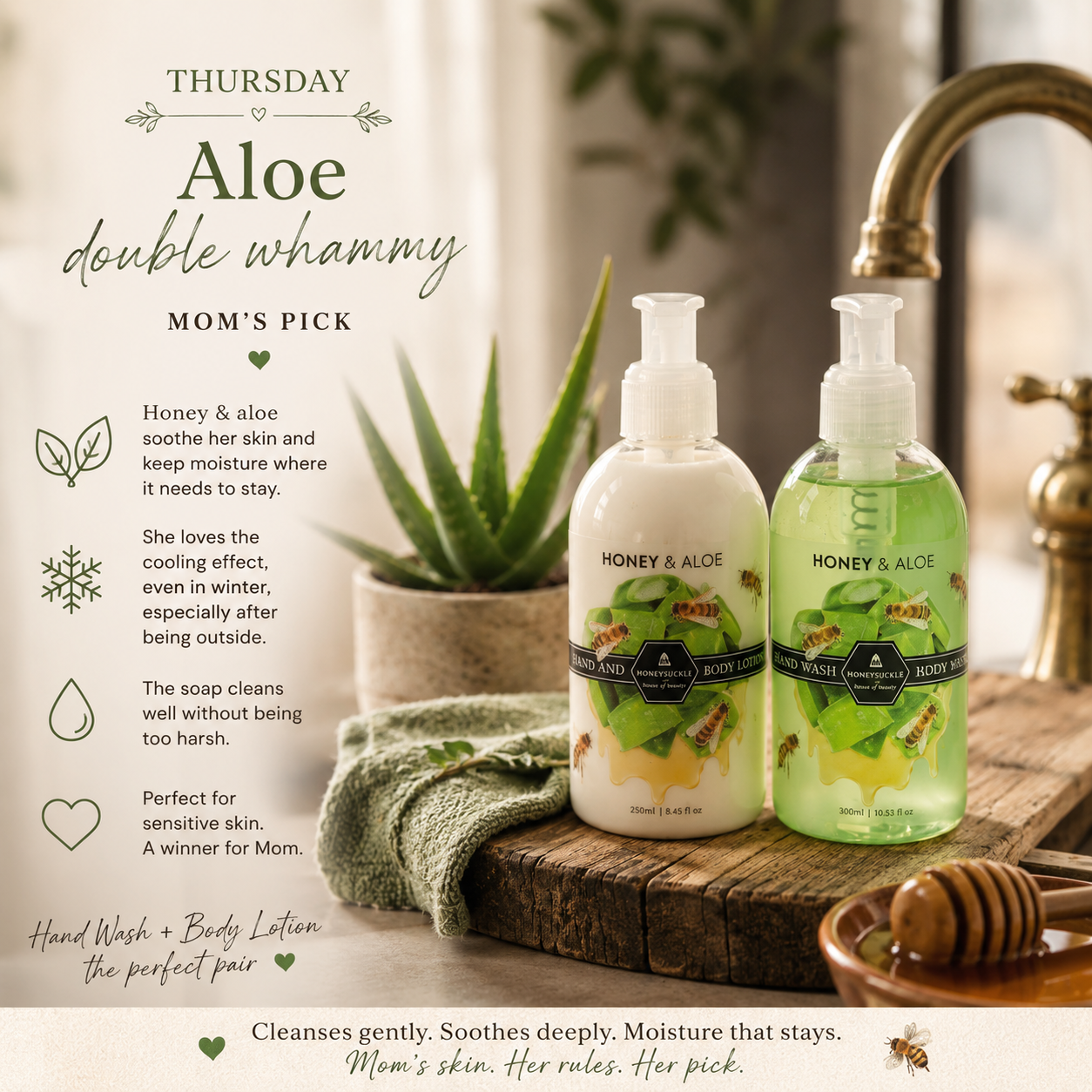 Women's Day |  Honeysuckle's Honey and Aloe Combo