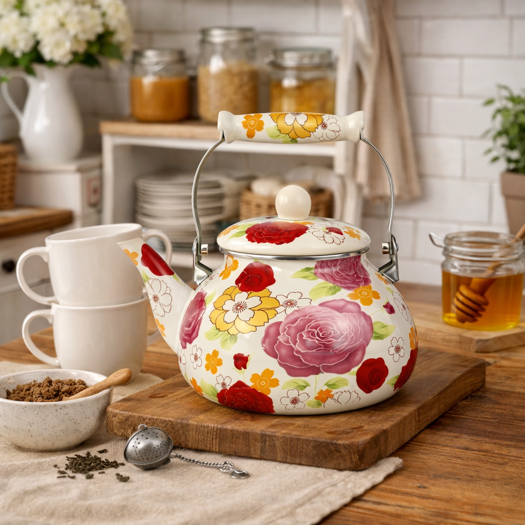 Enamel Kettle Range - 2.5L without infuser/strainers