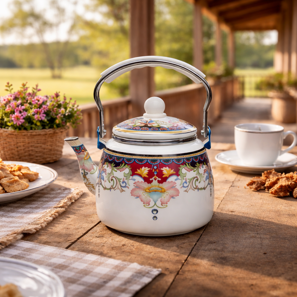 SISU's Enamel Kettle Range - 2.5L with infuser/strainer