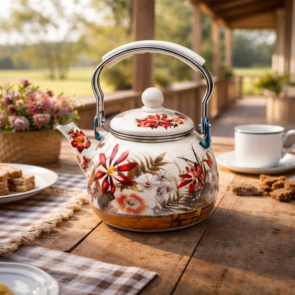 SISU's Enamel Kettle Range - 2.5L with infuser/strainer