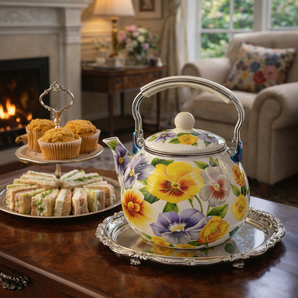 SISU's Enamel Kettle Range - 2.5L with infuser/strainer