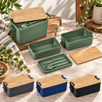 Urban Terrain Lakeside Double Layer Lunch Box & Cutlery Set