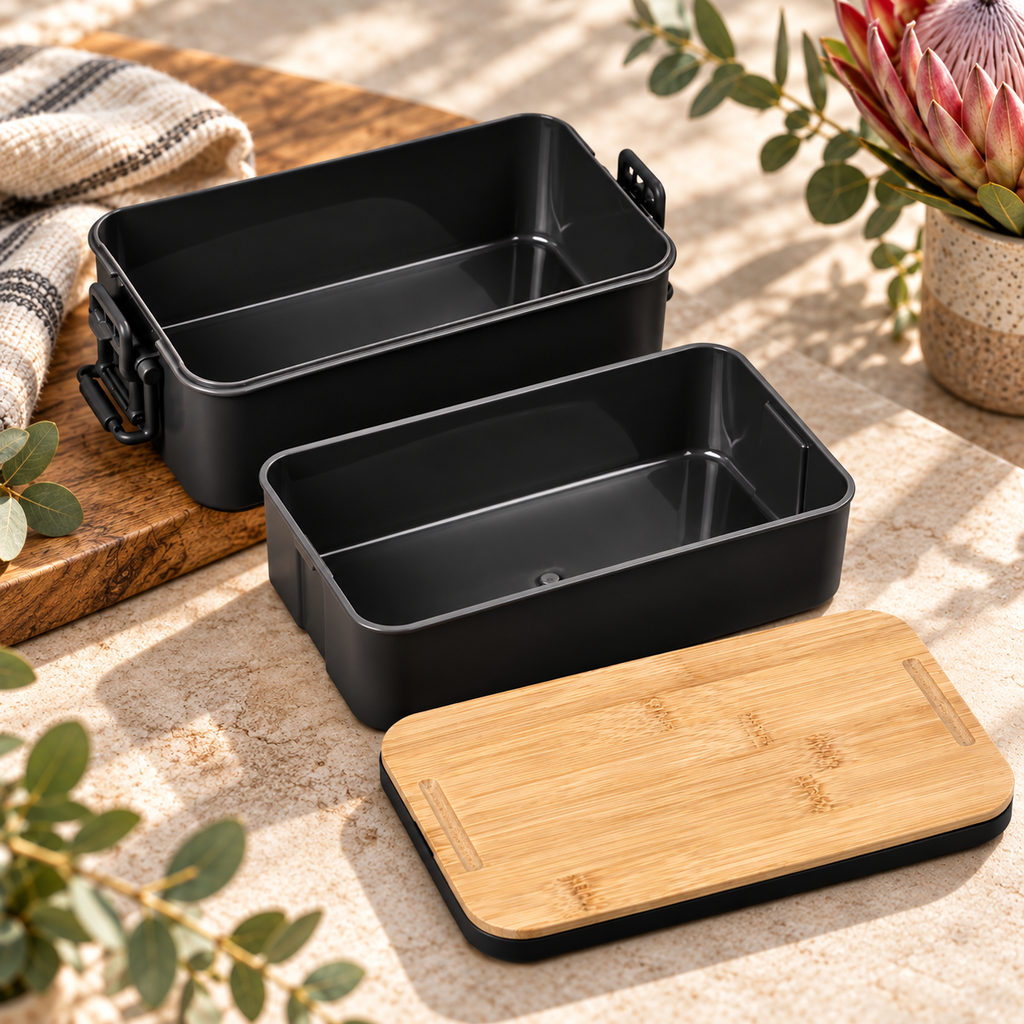 Urban Terrain Lakeside Double Layer Lunch Box & Cutlery Set