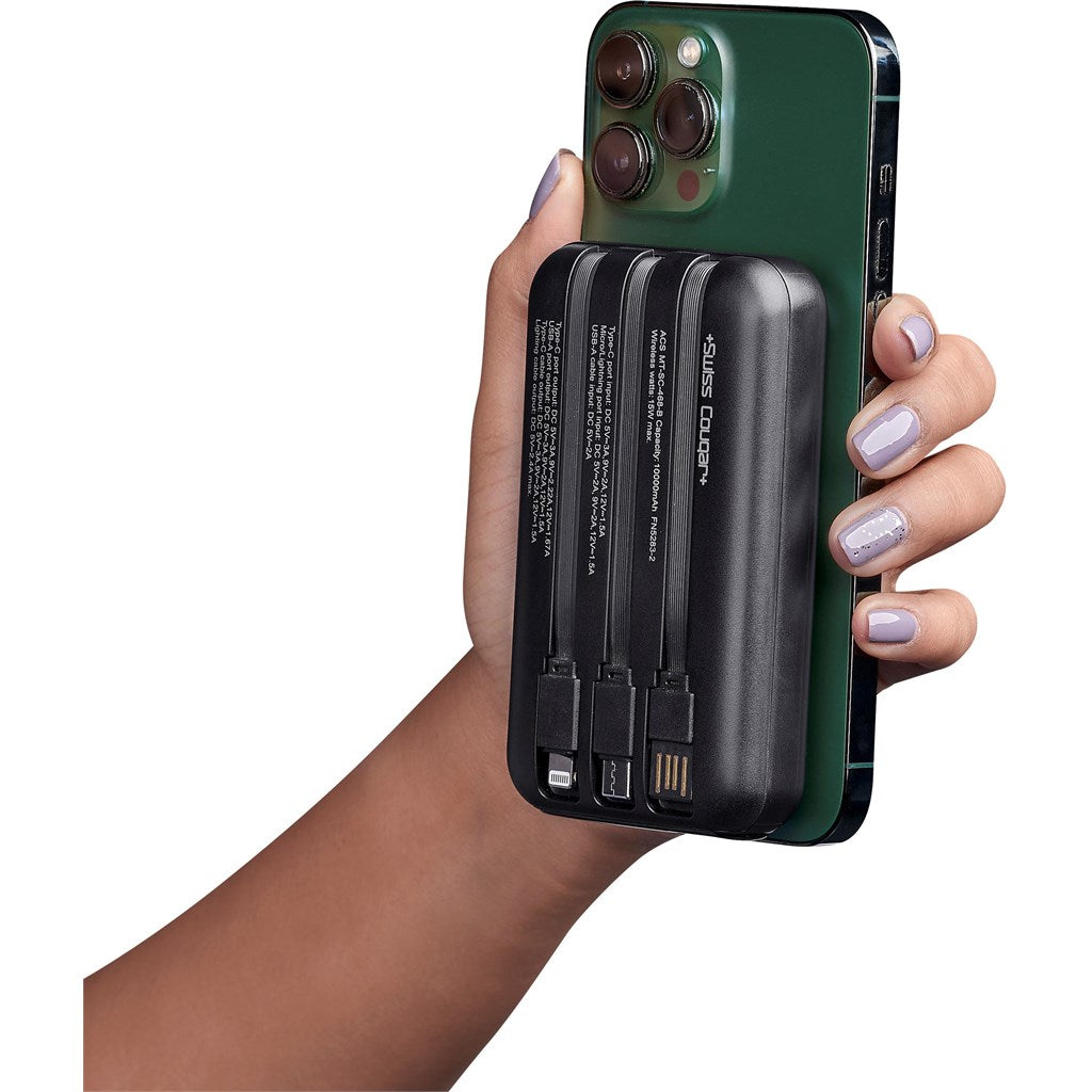 Swiss Cougar Argos Fast Charge 20W Wireless Charging Magnetic Power Bank – 10 000mAh