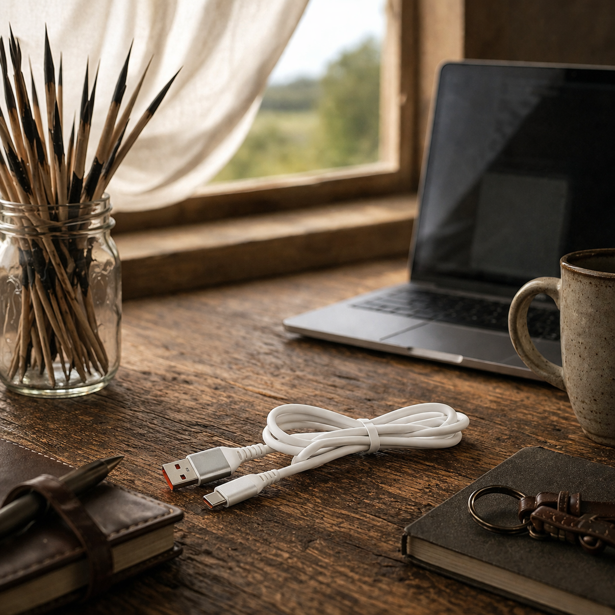 Altitude Stodle Fast Charge USB-A to Type C Charging Cable in Pouch