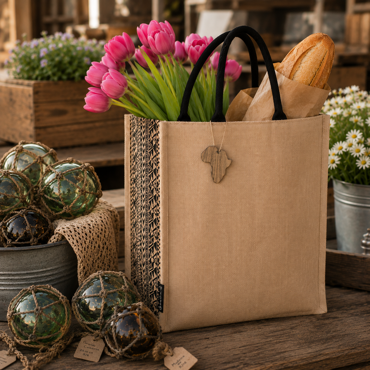 Andy Cartwright Symmetry Jute Tote