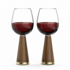Red wine glasses