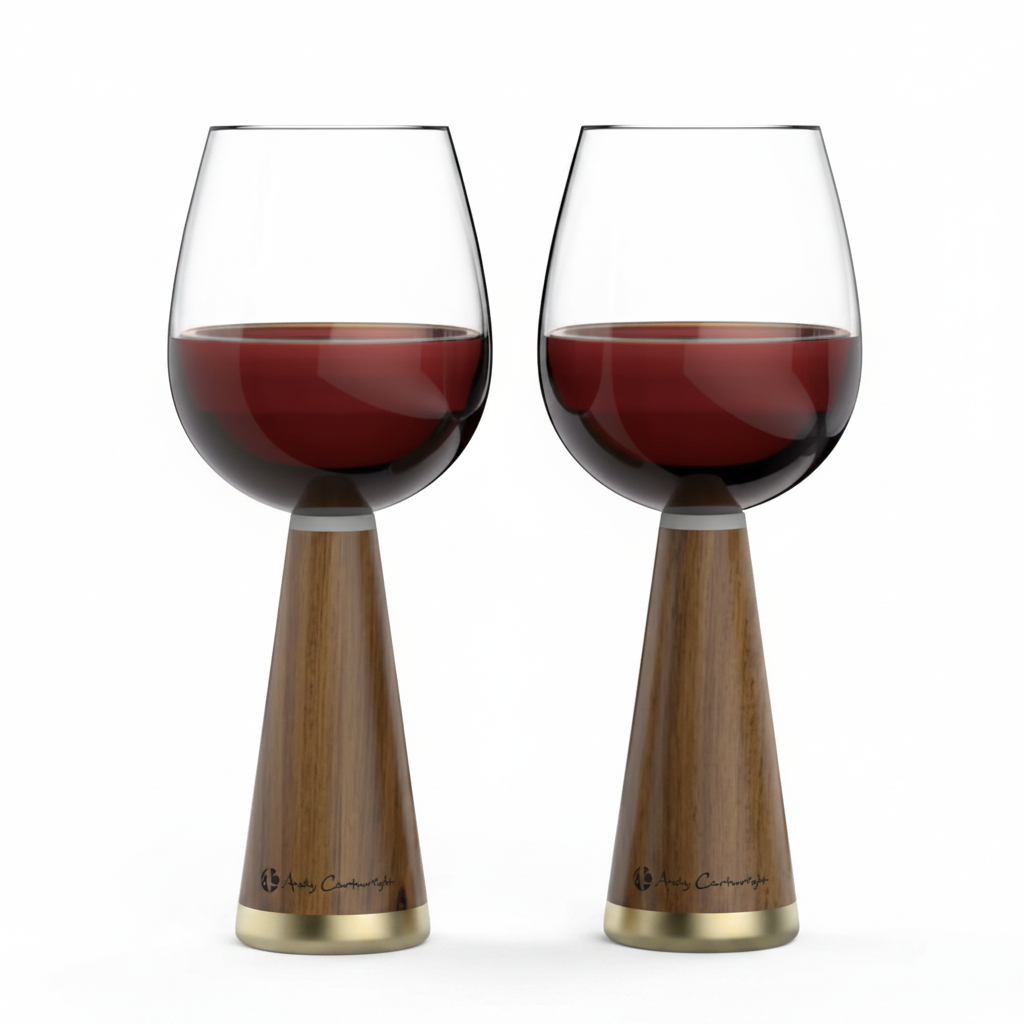 Red wine glasses