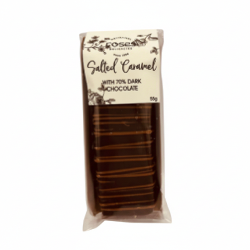 Roses Artisanal Salted Caramel Mini Bar with 70% Dark Belgian Chocolate